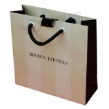 Wholesale custom logo with Nice Quality Printed Paper Shopping Bag with Nylon Handle (YY-B0107)