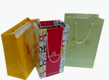 批发定制您的标志为高品质的各种设计纸质购物袋 (年年-湾0168)