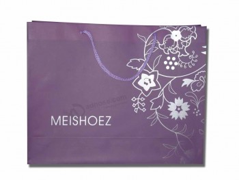 批发定制您的标志为高品质优雅紫色纸质购物袋 (年年-湾0173)
