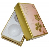 Professional custom with your logo for High Quality Golden Paper Gift Box with Embossing Logo (YY--B0222)