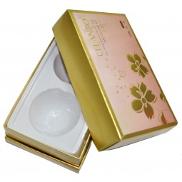 Professional custom with your logo for High Quality Golden Paper Gift Box with Embossing Logo (YY--B0222)