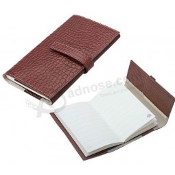 изготовленный под заказ высокий-епd высококачественный коричневый цвет пu кортикальный ноутбук (уу-п0018) с вашим логотипом
