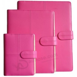 Custom high-end Red Leather Supreme Quality Custom China Supplier of Notebook with your logo