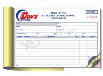 Customized Bill Carbon Paper Receipt Book Printing (YY-CB0042) with your logo