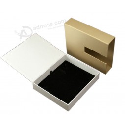 Wholesale custom High Quality Gold Colour Jewelry Box with Black Velvet Tray (YY-J0002)