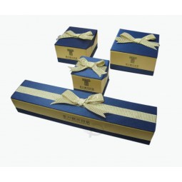 도매 주문 고품질의 파란색 및 노란색 색 종이 보석 상자 (와이와이-J0053)