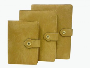 высококачественный желтый цвет кожаный ноутбук (уу-п0126) для вашего логотипа