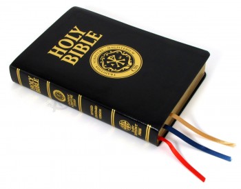 定制与您的徽标为方形脊椎精装圣经书籍打印 (年年-双002)