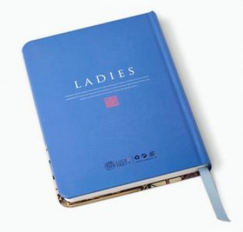 高品质蓝色皮革笔记本 (年年-ñ0131) 自定义您的徽标