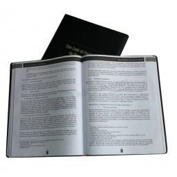전문 사용자 정의 고품질 검은 피u 가죽 커버 책 (와이와이-비0308)