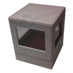 Wholesale Custom with your logo Square High-Class Perfume Box with PVC Window (YY-B0319)