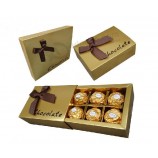 Custom with your logo for Golden Card Paper Chocolate Box (YY-C0080)