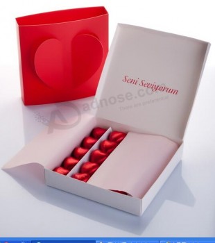 Custom with your logo for High Quality Red&White Colour Paper Chocolate (YY-C0136)