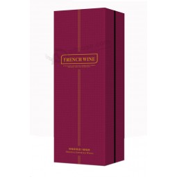 Red Colour Luxury Hard Board Wine Box (YY-W010)with your logo