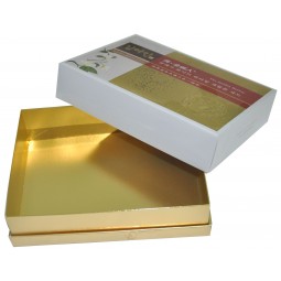 Wholesale custom with your logo for Golden Custom Printing Cosmetics Box with Embossing Logo (YY-B0216)