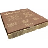 Eco Friendly Triangular Kraft Paper Pizza Box with Custom Logo