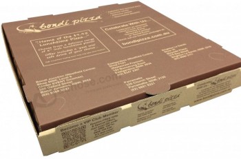 Eco Friendly Triangular Kraft Paper Pizza Box with Custom Logo