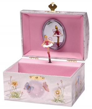 Mais novo design quadrado tecido caixa de jóias de viagem em rosa