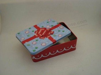 украшенный оловянный ящик для упаковки подарка на день рождения и рождества