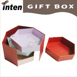 赤いラウンドの帽子箱/丸いボール紙ギフトボックス/厚紙帽子箱