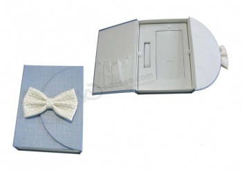 Design personalizado caixa de presente de papelão quadrado rígido com bandeja de blister