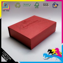 бесплатный случайный матовый черный ящик с белым серебром горячего тиснения логотипа подарка прямоугольник складной бумаги