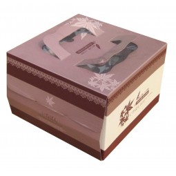 Boîtes à gâteaux décoratifs avec poignée en papier boîte-cadeau en gros