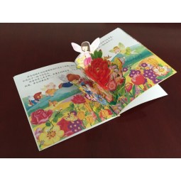 팝-Up children books 3d 다이 커팅 책 인쇄 손으로 만든 책