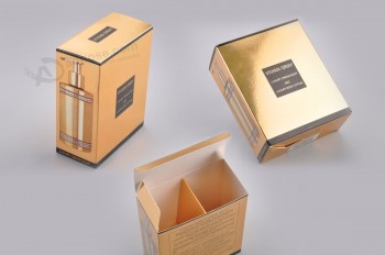 ゴールドフォイル紙製カラーフォールディングペーパーボックス