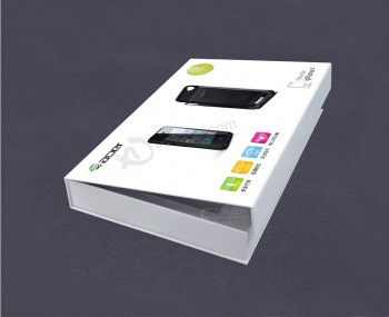 Caixa de telefone celular branca impressa personalizada com forma de livro