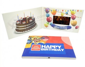 Happy Birthday LCD Brochure Video Greeting Card 4.3Pollici