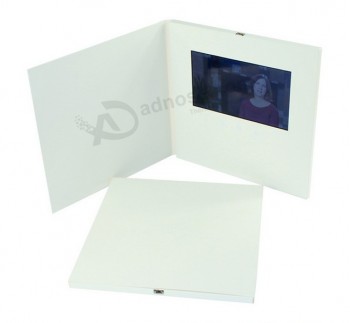 Custom 2.4/4.3/5/7Polegadas LCD Screen Blank White Video Brochure/Cartão/Livreto