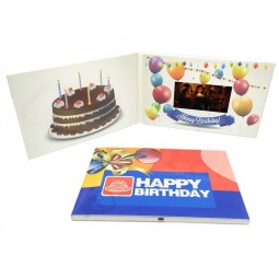Happy Birthday LCD Brochure Video Greeting Card 4.3Pouce
