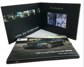 7Zoll A5 Newest Invitation Video Brochure Card/LCD-Video-Grußkarte OEM, Promotion digitale LCD-Video-Visitenkarte