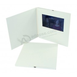 Custom 2.4/4.3/5/7Pulgada LCD Screen Blank White Video Brochure/Tarjeta/Folleto