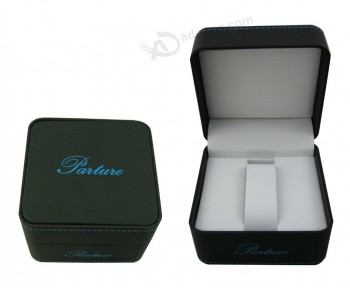 Scatola di confezione per orologio soft touch in carta singola con rivestimento in velluto nero