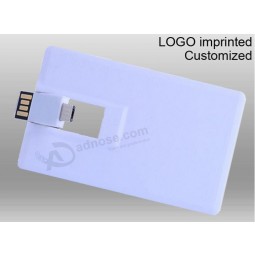 Creditcard usb flash drive otg directe mobiele telefoon toegang met full colour bedrukking