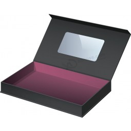 Magnetverschluss High-End-Verpackung Shirt Box mit Griff und klarem Fenster