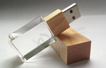 Wood & Bamboo Crystal USB Stick 4GB 8GB 16GB 32GB