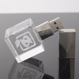 Aangepaste 3d laser logo vierkante usb pen drive fabriek