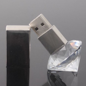 Shinny diamante cristal usb flash para regalos promocionales