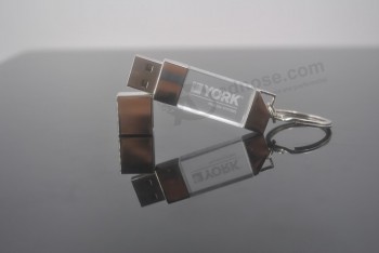 Portable Crystal USB Disk 2.0 with Keychain Wholesale