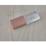 Nouveau produit!Rose Gold Crystal USB Flash Drive USB2.0/3.0 with 3D Engraved Logo