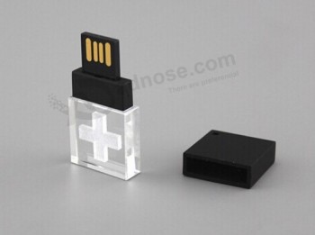 Chiavetta USB cristallina, chiavetta USB in cristallo nero di plastica