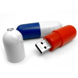 Aangepaste gedrukte usb USB-sticks capsule vorm usb