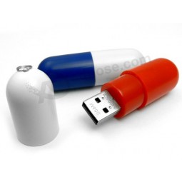 Aangepaste gedrukte usb USB-sticks capsule vorm usb
