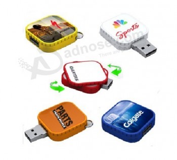 Benutzerdefinierte Logo gedruckt quadratische Form Folie Kunststoff USB-Treiber