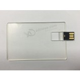 Chiavetta usb trasparente con biglietto da visita