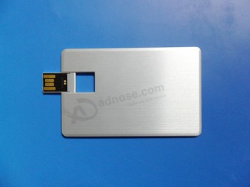 High Quanlity Aluminum Wafer Credit Card USB Pen Drive in 8GB, 16GB, 32GB