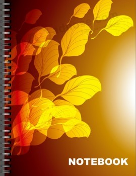 Cuaderno lindo florido cubrir impresión de cuaderno de costumbres